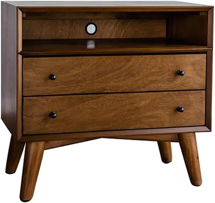 Home Square 4 Piece Set with Large Nightstand Standard King Bed & Nightstand