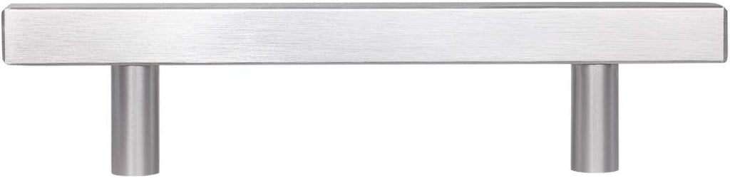 6' Long Square Cabinet Pulls Stainless Steel Square Drawer Pulls Brushed Nickel Cabinet Pulls for Kitchen Closet Door Handle, Dress Wardrobe Hardware (Hole Center:3-3/4' (96mm), 50 Pack)