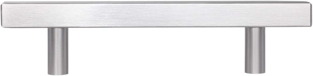 6' Long Square Cabinet Pulls Stainless Steel Square Drawer Pulls Brushed Nickel Cabinet Pulls for Kitchen Closet Door Handle, Dress Wardrobe Hardware (Hole Center:3-3/4' (96mm), 50 Pack)