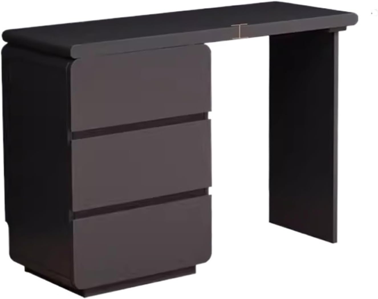 Makeup Vanity Desk Makeup Table Solid Wood Dresser Simple Modern Multiple Level Lockers Integrated Movable Corner Dresser Dressing Table(Gris,110cm)