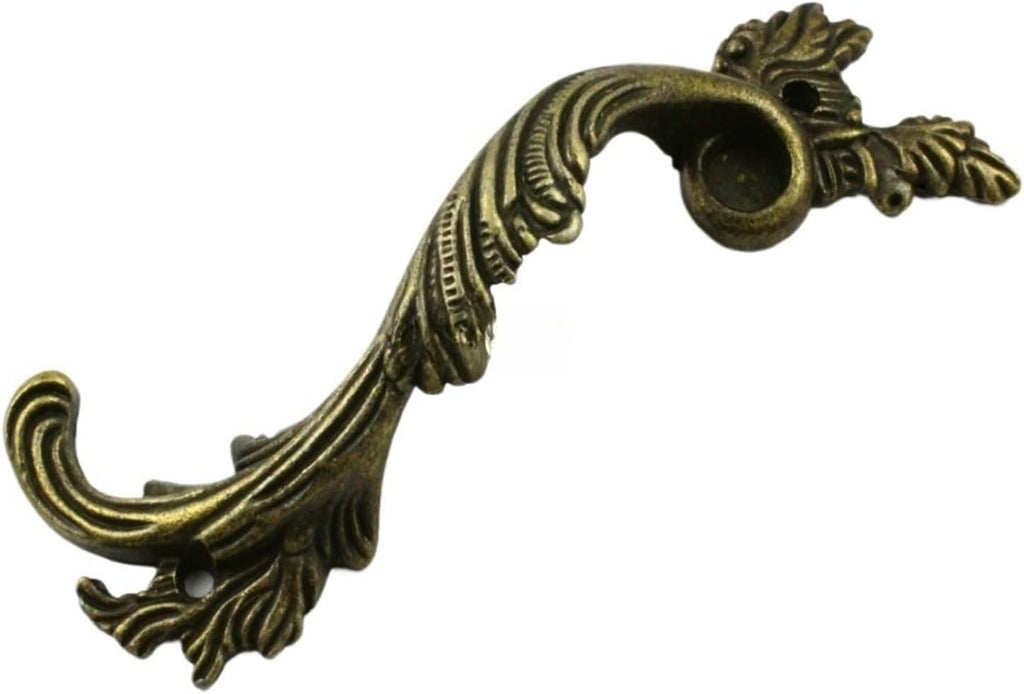 Wen ST 20 Pieces Antique Brass Furniture Handle Cabinet Knob Jewelry Box Handle Knob Drawer Pull / 128mm