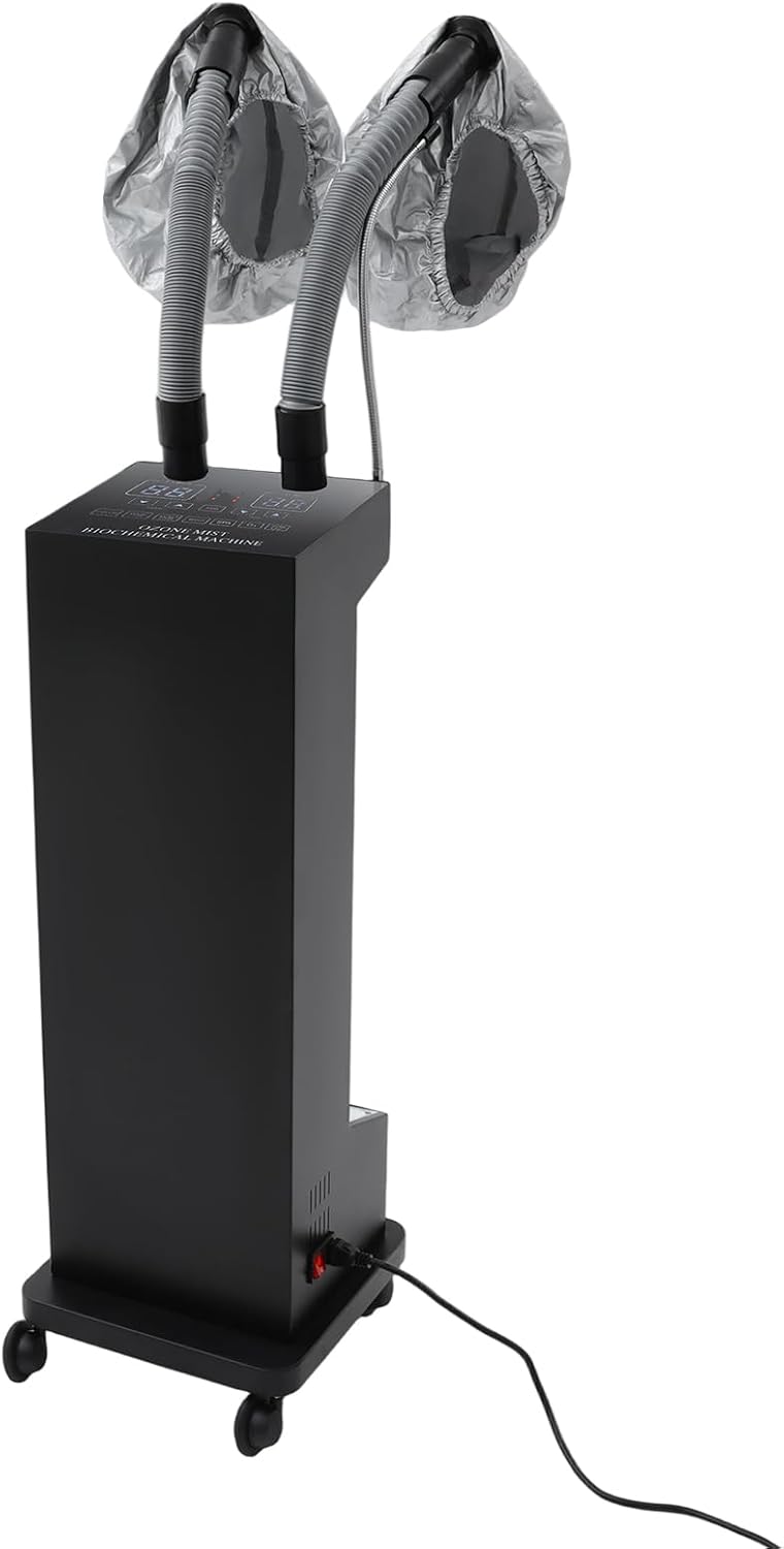 TFCFL 650W Professional Hair Steamer with Nano Mist, 5 Modes (Color/Care/SPA), Adjustable Timer & Temp, 0.32gal Tank & Mobility Base - for Salon & Home Deep Conditioning Treatments (Black)