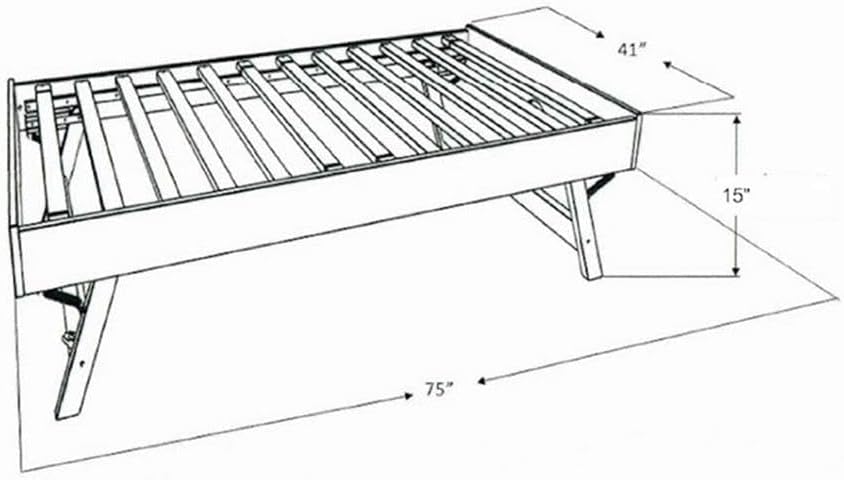 Kodiak Furniture Twin Size Daybed with Wooden Slats in Wood, in White, No Box Spring Needed, Easy Assembly