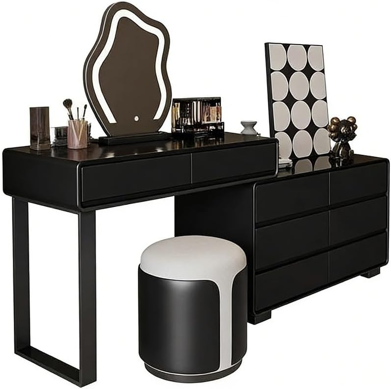 Makeup Table Light Luxury Solid Wood Makeup Table Modern Corner Cabinet Meeting Dressing Vanity Desk