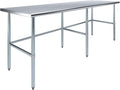 Stainless Steel Open Base Work Table | NSF Metal Prep Table & Utility Bench (96' x 30')