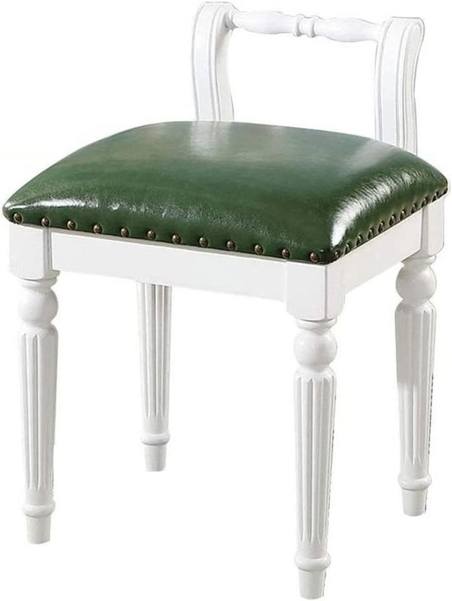 BTZHY Vanity Chair,Backrest Piano Stool, Leather Vanity Benches Footstools, Makeup Seat, Garden Stools, Dressing Stools, Living Room and Bedroom Desk Stools