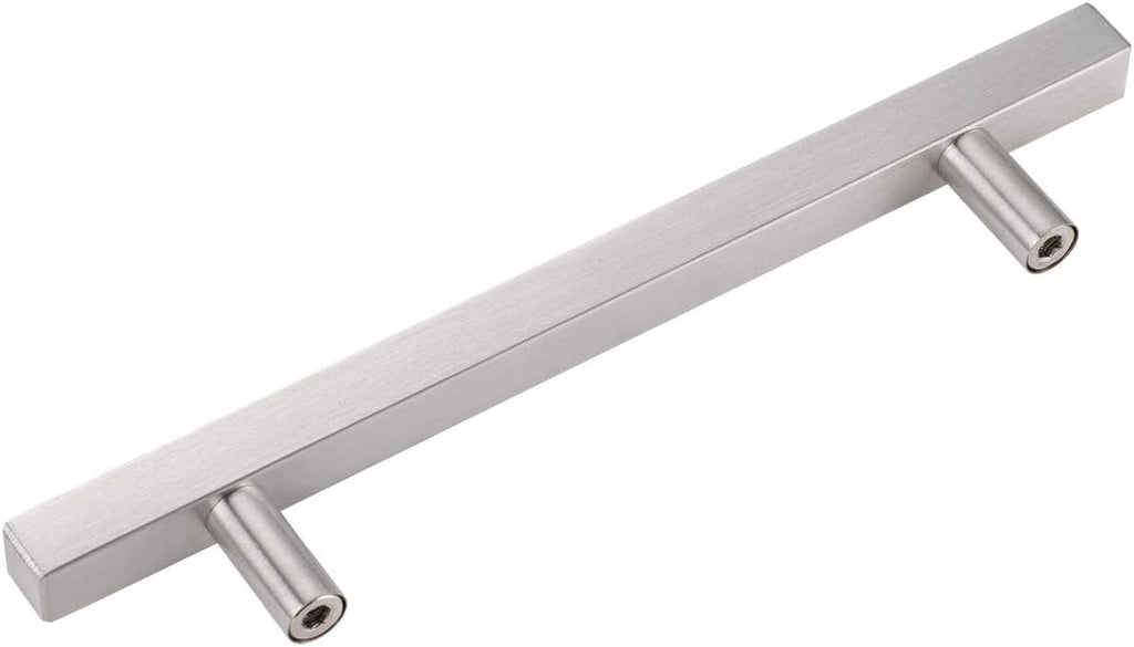 6' Long Square Cabinet Pulls Stainless Steel Square Drawer Pulls Brushed Nickel Cabinet Pulls for Kitchen Closet Door Handle, Dress Wardrobe Hardware (Hole Center:3-3/4' (96mm), 50 Pack)