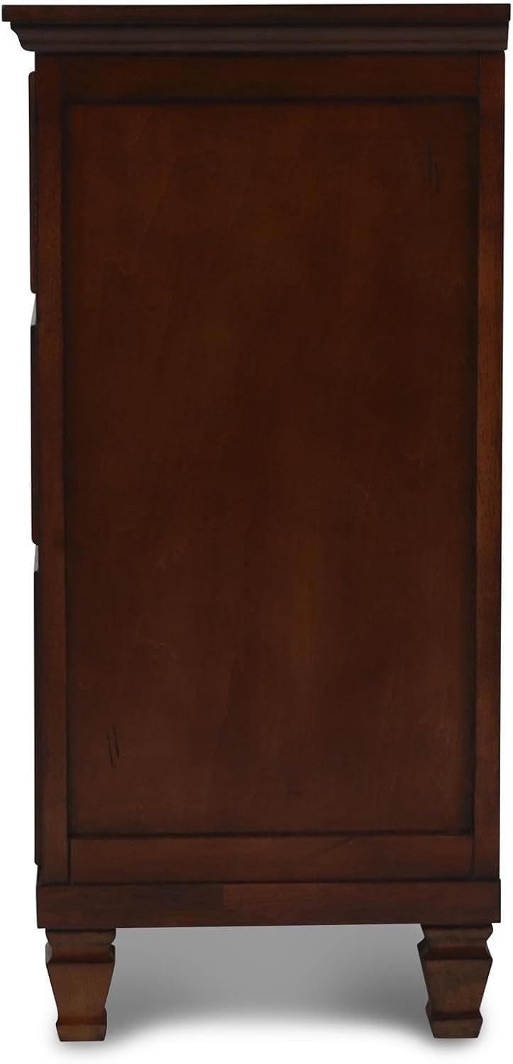 New Classic Tamarack 4-PC Wood King Bedroom Set with Nightstand in Brown Cherry