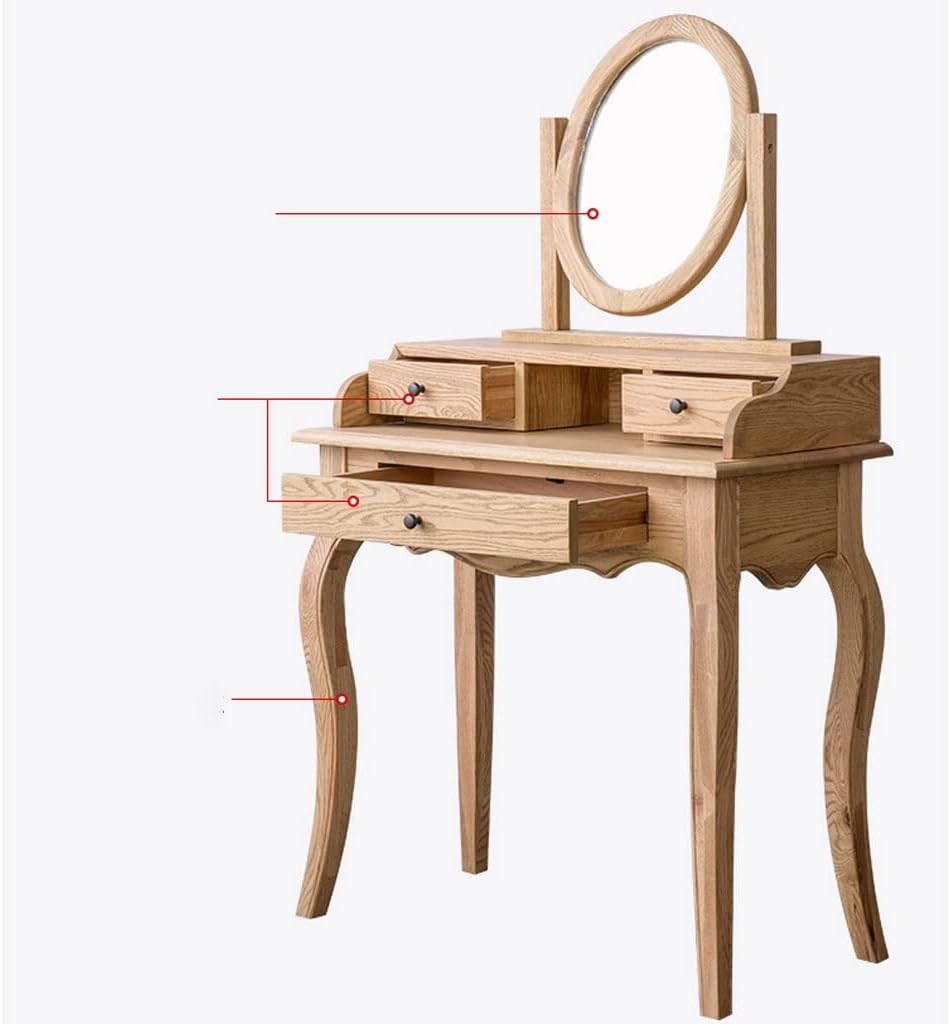 Vanity Benches Vanity Table Set Bedroom Modern Small Dressing Table Ladies Fashion Dressing Table Vanity Mirror Desk Dresser with Drawers (Color : A)