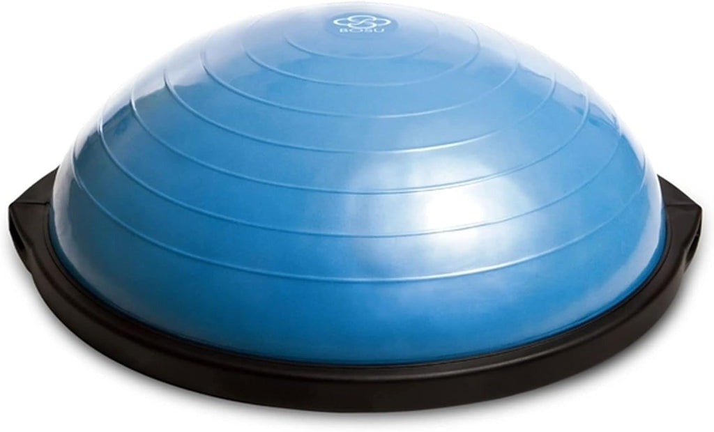 Bosu Balance Ball Exercise Trainer, Home Gym Equipment w/Guided Workouts & Pump, 26' Inflatable Fitness Platform for Strength Training, Standing, Balancing, and Core Workout