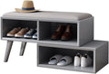 Double Layer Shoe Rack Bench – Creative Entryway Storage Stool for Living Room Porch Corner Corridor – Stylish Shoe Changing Bench for Shoes nization (B)
