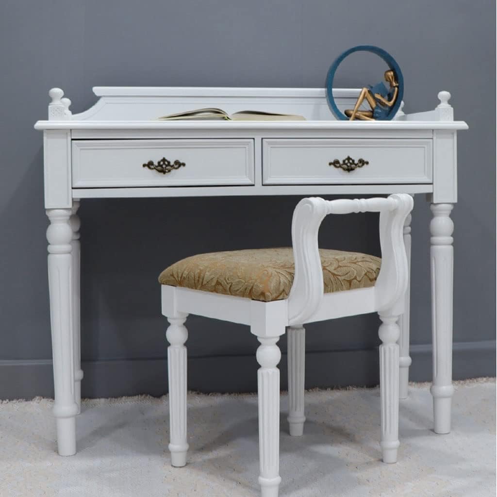 Vanity Benches Dressing Table Modern Minimalist Light Luxury Dressing Table Bedroom Dressing Table White Storage Cabinet with Stool (Color : White)