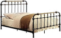 BOWERY HILL King Size Spindle Bed with Headboard and Footboard, Platform in Metal, in Black, Easy Assembly, Up to 600 lbs Weight Capacity