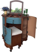 Vanity Benches Semicircle Dresser Retro Small Bedroom Dresser Flip Mirror Dresser Ladies Dresser Multifunctional Table with Stool (Color : A)