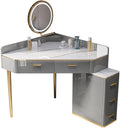 HIHELO Dressing Tables Slate Corner Dressing Table Bedroom Small Apartment Modern Minimalist Dressing Table Storage Cabinet Corner Dressing Table Vanity for Dressing (Color : 80cm)