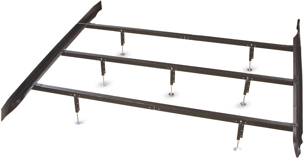 Glideaway Premium Heavy Duty Bed Frame 9-Leg w/ Center Support for Box Spring and Mattress Sets, USA Made, Queen Size