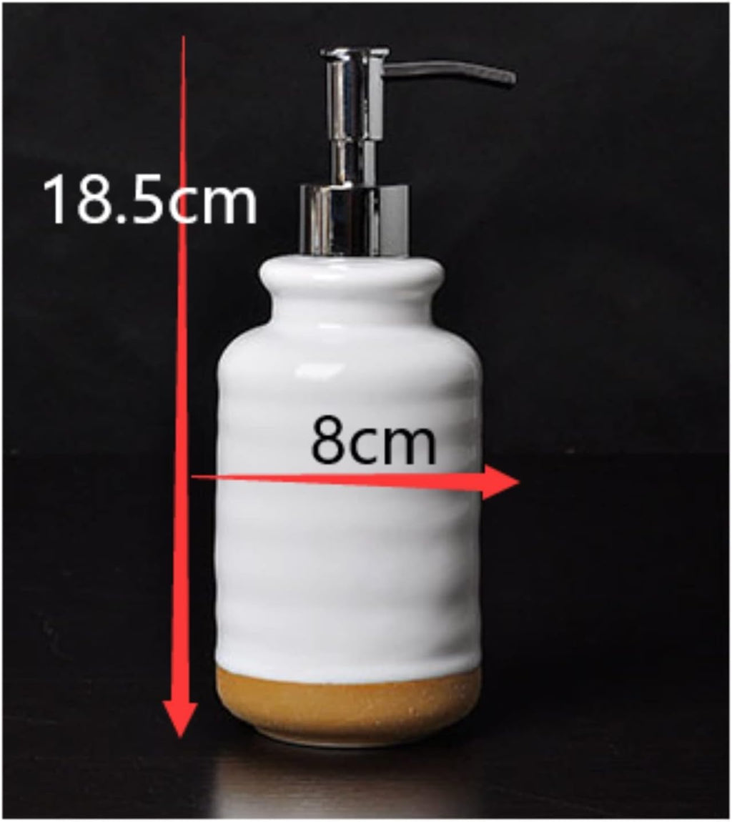 Vanity Bathroom Decor, Soap Dispenser Bottle White Ceramic Bathroom Accessories Set 4/5/6 Piece European Style Wash Set Housewarming Gift(C)