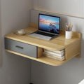Floating Writing Desk with Storage Drawers Wall-Mounted Computer Table Hanging Corner Vanity Table Rounded Corners for Bedroom Long Lasting