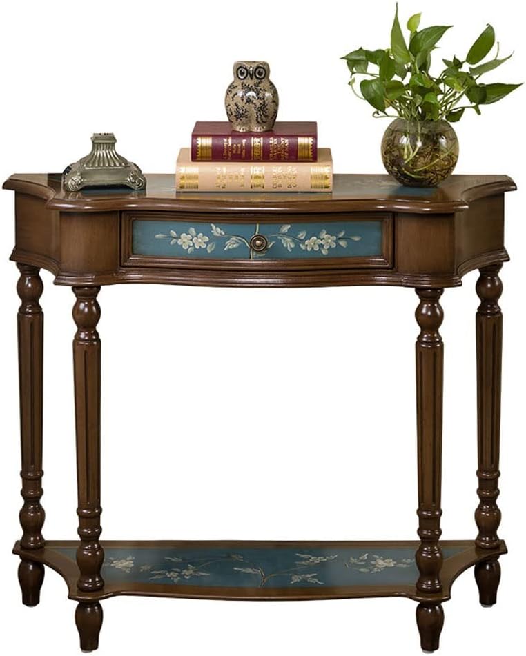 Vanity Benches Entrance Table Retro Entry Table Living Room Side Table Bedroom Small Dressing Table Women's Vanity Table (Color : A)