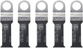 Fein E-Cut Long-Life Saw Blade - Precision Cutting for Wood, Drywall & Plastics, Bimetal, Offset Design, Type 162, 1-1/4' Width, 3-1/16' Length, 5-Pack - 63502162020