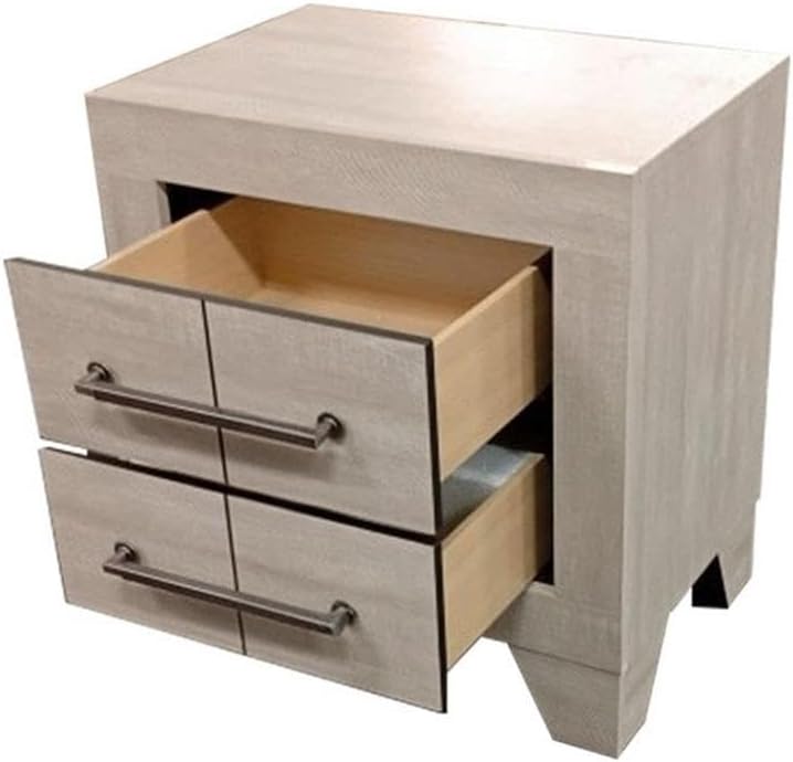 Best Quality Furniture 2 Piece Bedroom Set in Rustic Gray Oak Wood in King
