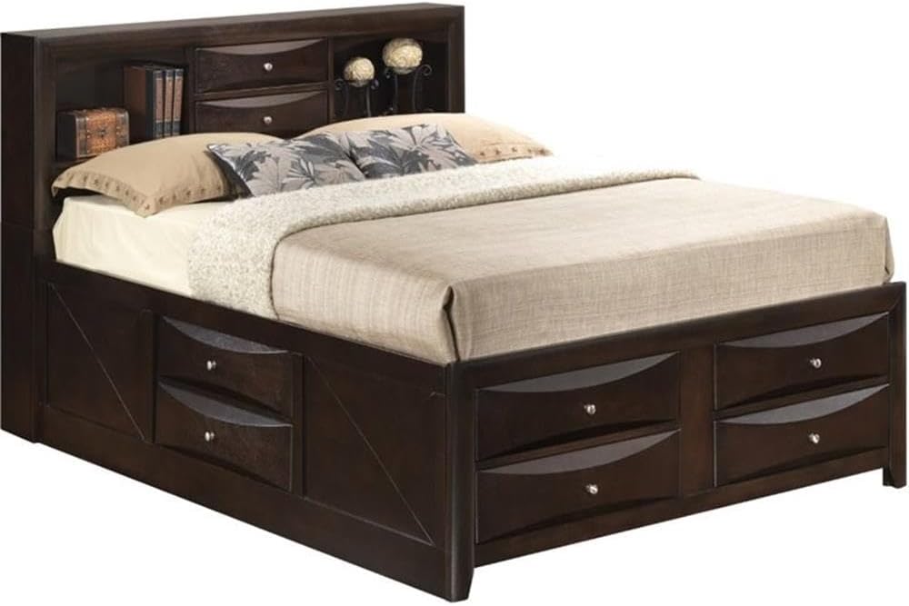 Glory Furniture Marilla Full Storage Bed in Cappuccino
