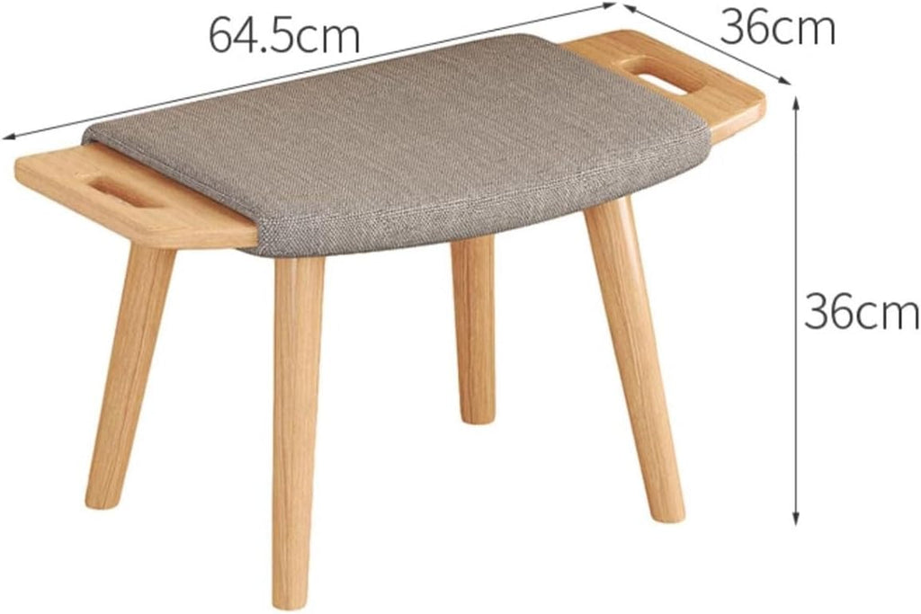 Vintage Shoe Bench, Upholstery and Backless Makeup Stool, Space-Saving Home Vanity Bench Seat, for Bedroom, Bar Counters(Brown)