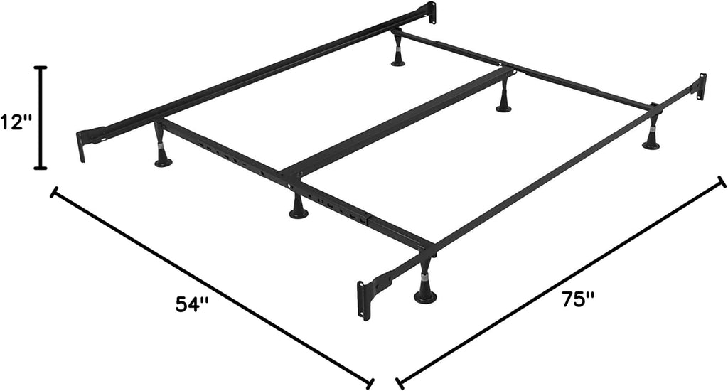 Dream Solutions USA DS USA Spinal Dream Plush PillowTop Eurotop Mattress Set with Metal Bed Frame - Orthopedic, Great for Your Back, Longlasting Comfort (Full 54'x75'x12')
