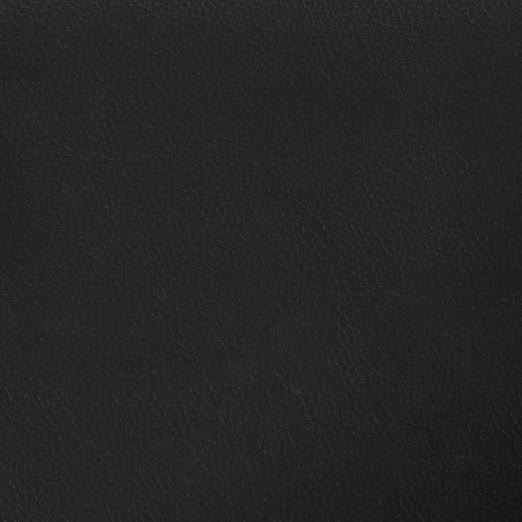 Twin XL Bed Frame Black Faux Leather Upholstered with Stain-Resistant Fabric and Cushioned Headboard for Modern Bedroom, 81.1' Long 38.2' Wide 13.8' Tall, Durable Engineered