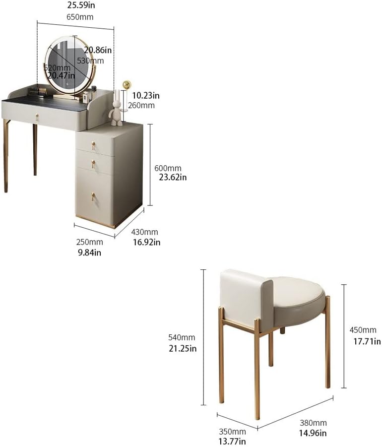 Vanity Benches Dresser Set Slate Dresser Bedroom Small Dresser Modern Ladies Vanity Table Multifunctional Table (Color : D)