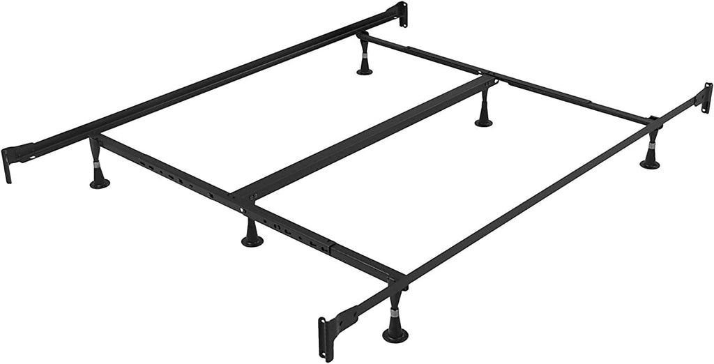 Dream Solutions USA DS Solutions USA Legacy Single-Sided Medium Firm King Size Mattress Set with Metal Bed Frame - Spine Support, Orthopedic, Longlasting Comfort and Non Flip