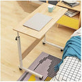 Extendable Rolling Mobility Table Over Bed,Overbed Table Wheels Bedside Desk C-Shaped Base Laptop Desk Home Office Mobile Lap Table, Mobile Laptop Computer Stand Bedside Table Port