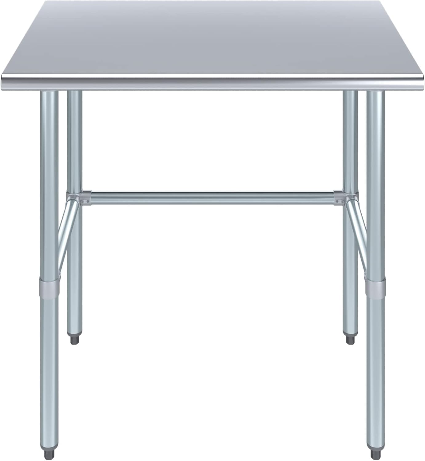 24' x 36' Open Base Stainless Steel Work Table – NSF Certified Compact Commercial Utility Table with Galvanized Legs for Kitchens, Labs & Food Trucks