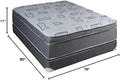 DS Solutions USA Natural Trophy King Size Medium Plush PillowTop Mattress Set with Metal Bed Frame - Sleep System with Enhanced Foam Encased Support, Orthopedic, Innerspring Coils