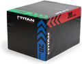 Titan Fitness Heavy Foam Plyometric Box - Pro-Duty HIIT Exercise Foam Plyo Step-Up, Box Squat, Home Garage Gym Training, Youth & Regular Sizes