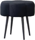 Vanity Stool, Padded Makeup Stool, Features Solid Metal Legs, Ideal for Dressing Corners, Modern Footstool, Easy Assembly(Style 3)