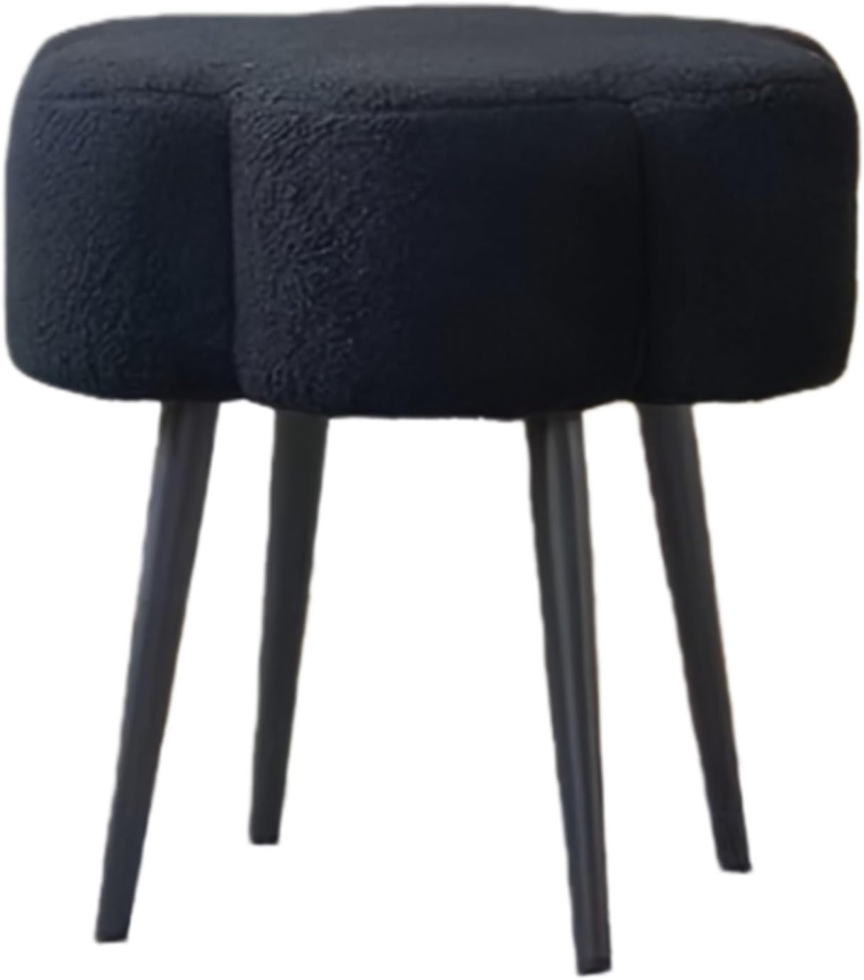 Vanity Stool, Padded Makeup Stool, Features Solid Metal Legs, Ideal for Dressing Corners, Modern Footstool, Easy Assembly(Style 3)