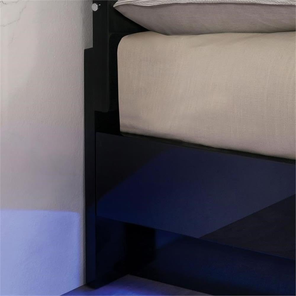 Furniture of America Malva 3pc Black Wood Bedroom Set-Cal King + 2 Nightstands