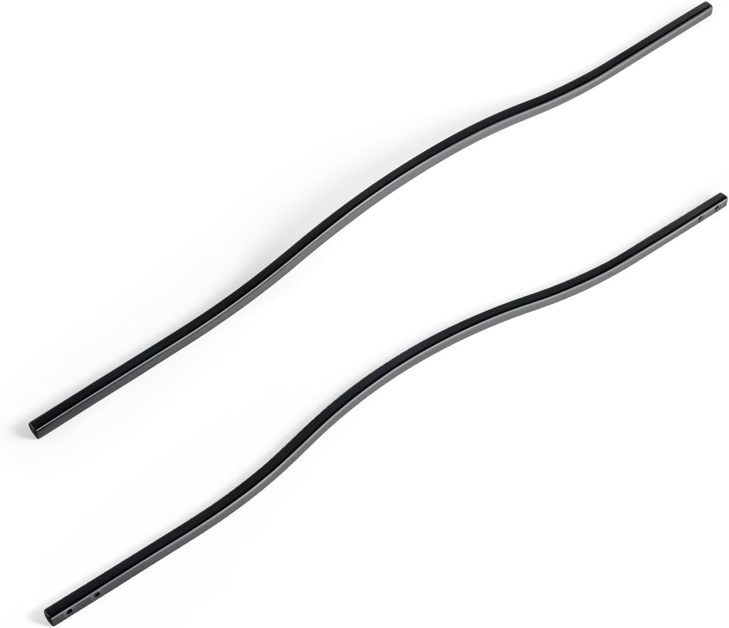 Goo-Ki Low Profile Matte Black Cabinet Pulls, Double Hole Centers (17.6''/18.9'') Zinc Alloy Handle for Drawer Cupboard Wardrobe,6 Packed