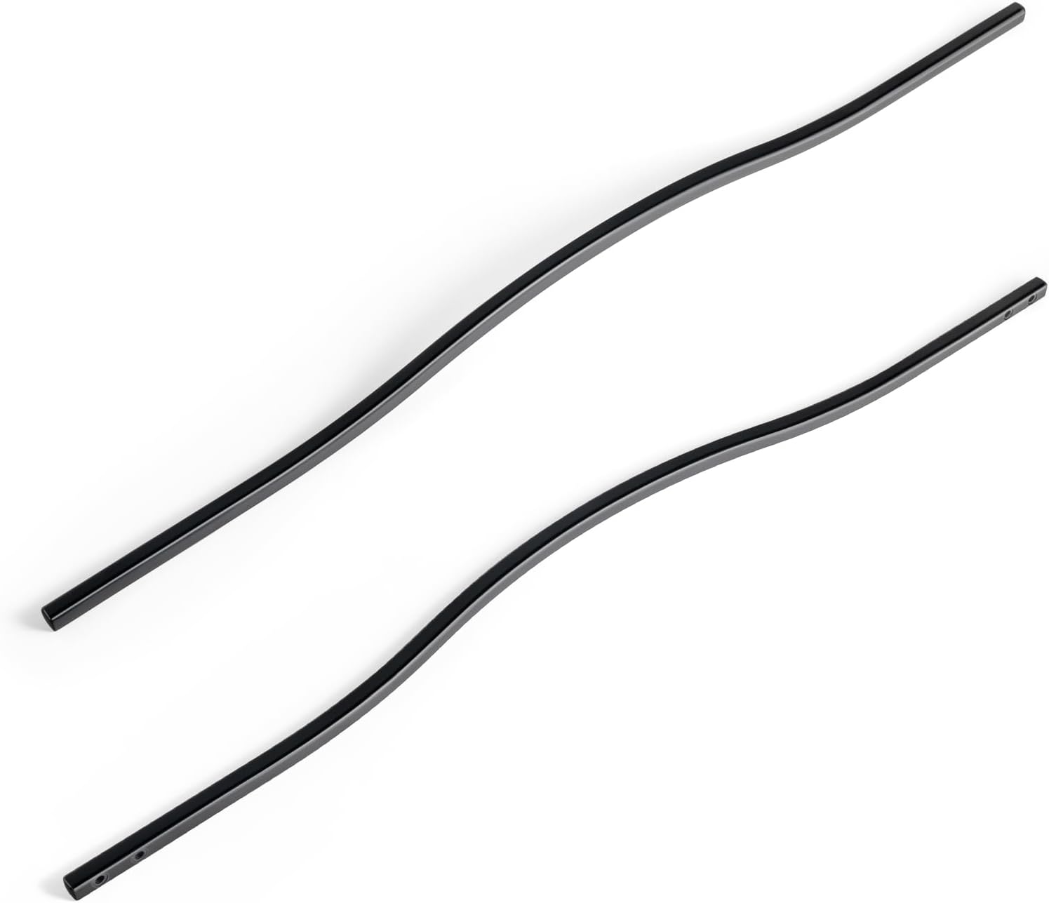 Goo-Ki Low Profile Matte Black Cabinet Pulls, Double Hole Centers (17.6''/18.9'') Zinc Alloy Handle for Drawer Cupboard Wardrobe,6 Packed