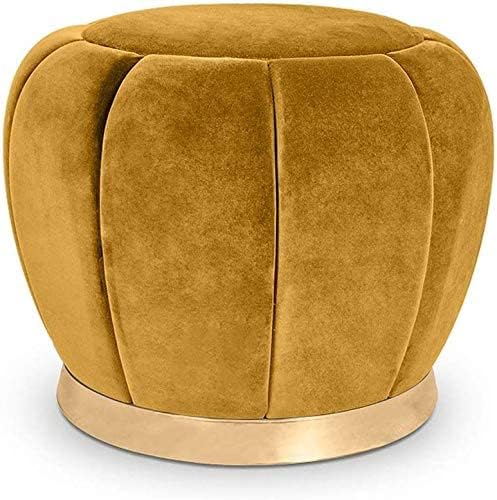BTZHY Vanity Chair,Footstool Ottoman Makeup Dressing Vanity Stool Chair Creative Footrest Soft Upholstered Velvet Wooden Change Shoes Bench Multiple Colors to Choose from