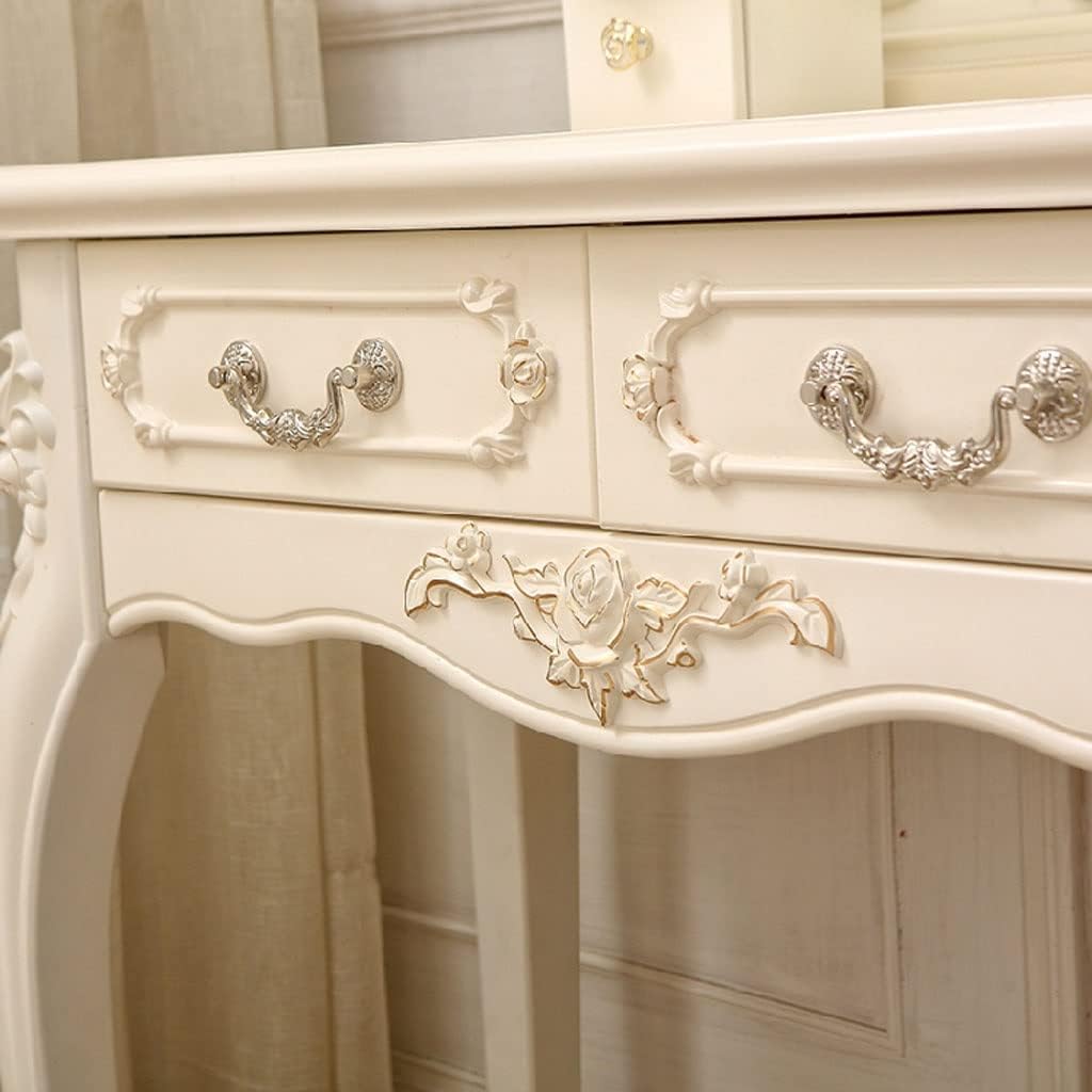 Vanity Benches Vanity Table Set with Lighted Mirror Ladies Fashion Makeup Table Modern Dresser for Bedroom Dresser with Drawers (Color : A)