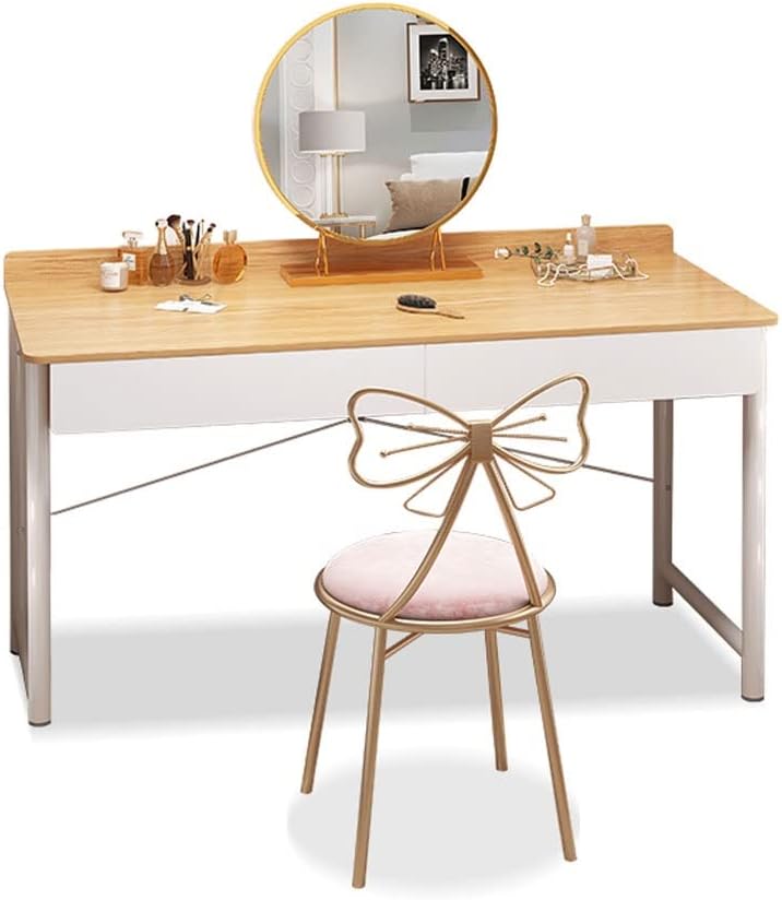 Vanity Benches Vanity Set Dressing Table with Mirror with 2large Drawers Ladies Or Girls Dresser (Color : A, Size : 80x50x81 cm)