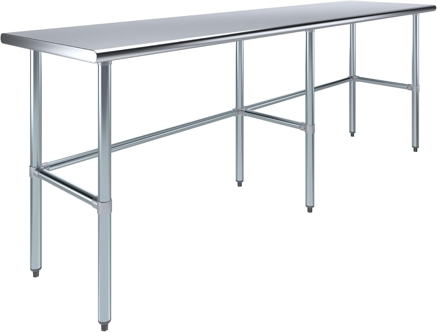 Stainless Steel Open Base Work Table | NSF Metal Prep Table & Utility Bench (96' x 24')