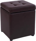 BTZHY Vanity Chair,Square Storage Upholstered Footstool, PU Leather Makeup Dressing Stool,Shoe Bench Vanity Stool Piano Seat n Functional Stool Sofa Stool