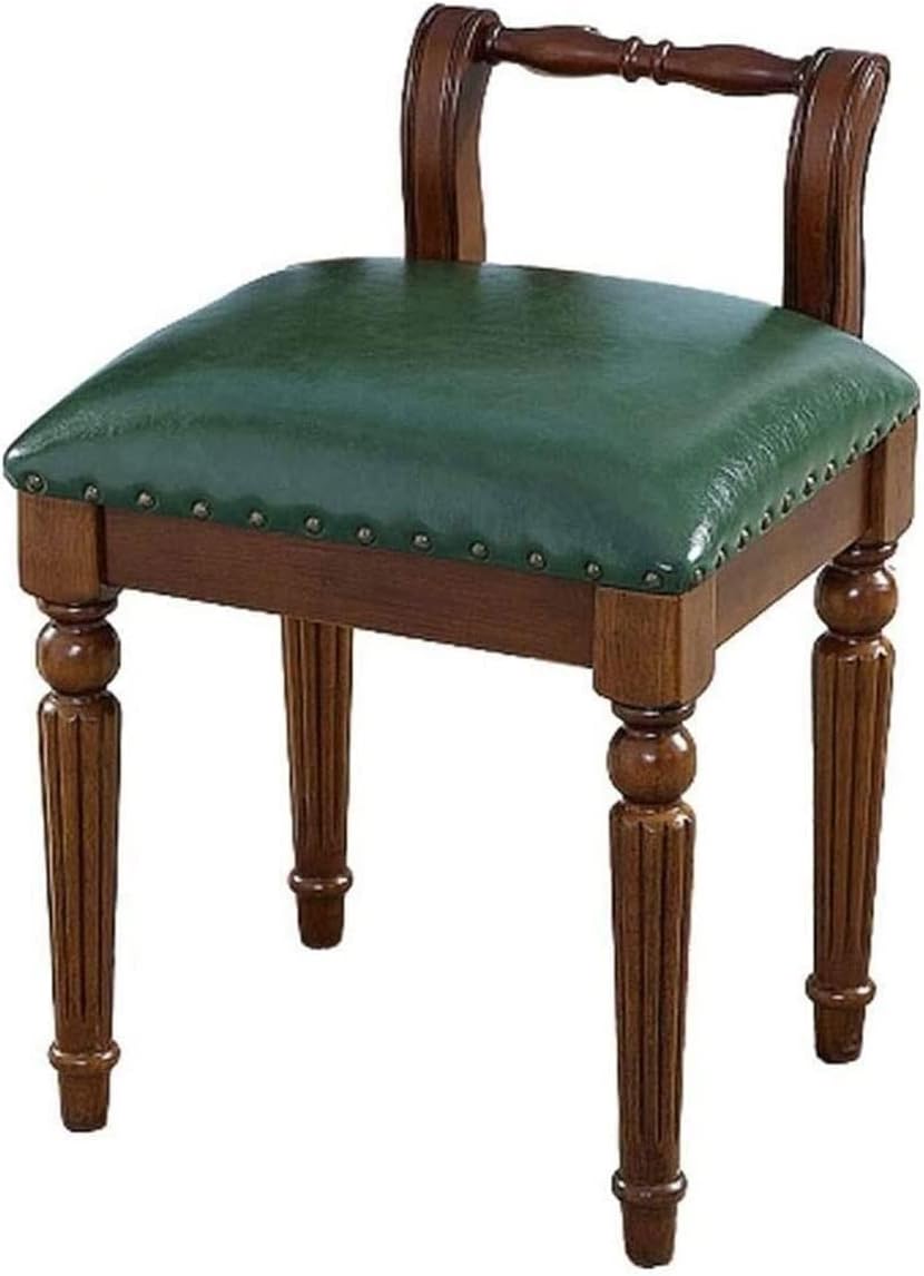 BTZHY Vanity Chair,Leather Vanity Benches Footstools, Backrest Piano Stool, Makeup Seat, Garden Stools, Dressing Stools, Living Room and Bedroom Desk Stools