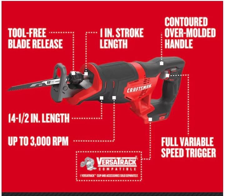 CRAFTSMEN V20 20-volt Max 6-Tool Power Tool Combo Kit with Soft Case (2-Batteries and Charger Included)