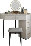 Makeup Dressing Table Home Bedroom Small Apartment Dressing Table Corner Corner Makeup Table Makeup Mirror Makeup Stool with Drawer Side Cabinet Dresser Makeup Table Vanities for Makeup ( Size : 1 )