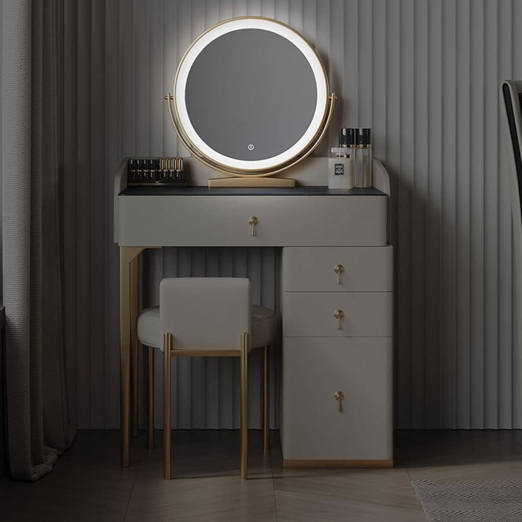 Vanity Benches Dresser Set Slate Dresser Bedroom Small Dresser Modern Ladies Vanity Table Multifunctional Table (Color : A)