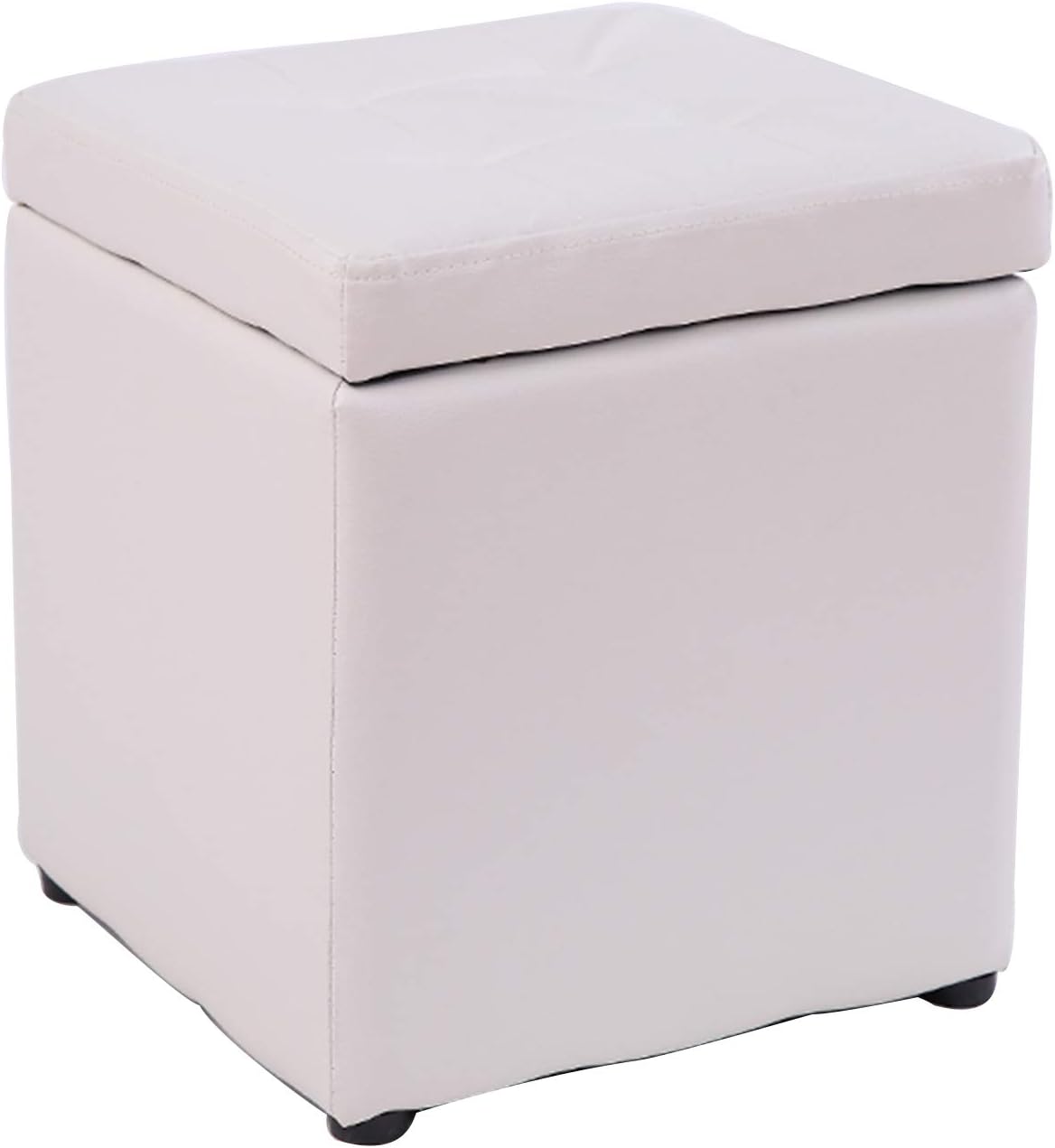 BTZHY Vanity Chair,Square Storage Upholstered Footstool, PU Leather Makeup Dressing Stool,Shoe Bench Vanity Stool Piano Seat n Functional Stool Sofa Stool
